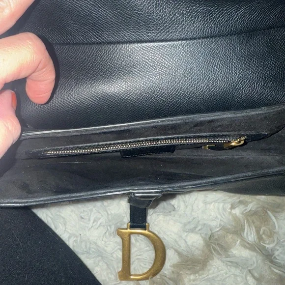 Dior Black Leather Saddle Bag - Picture 8 of 11